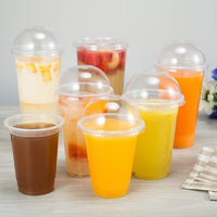Pack of 1000 Premium Smoothie Cups with Dome Lids – Sizes: 10oz / 12oz / 16oz / 20oz / 24oz.