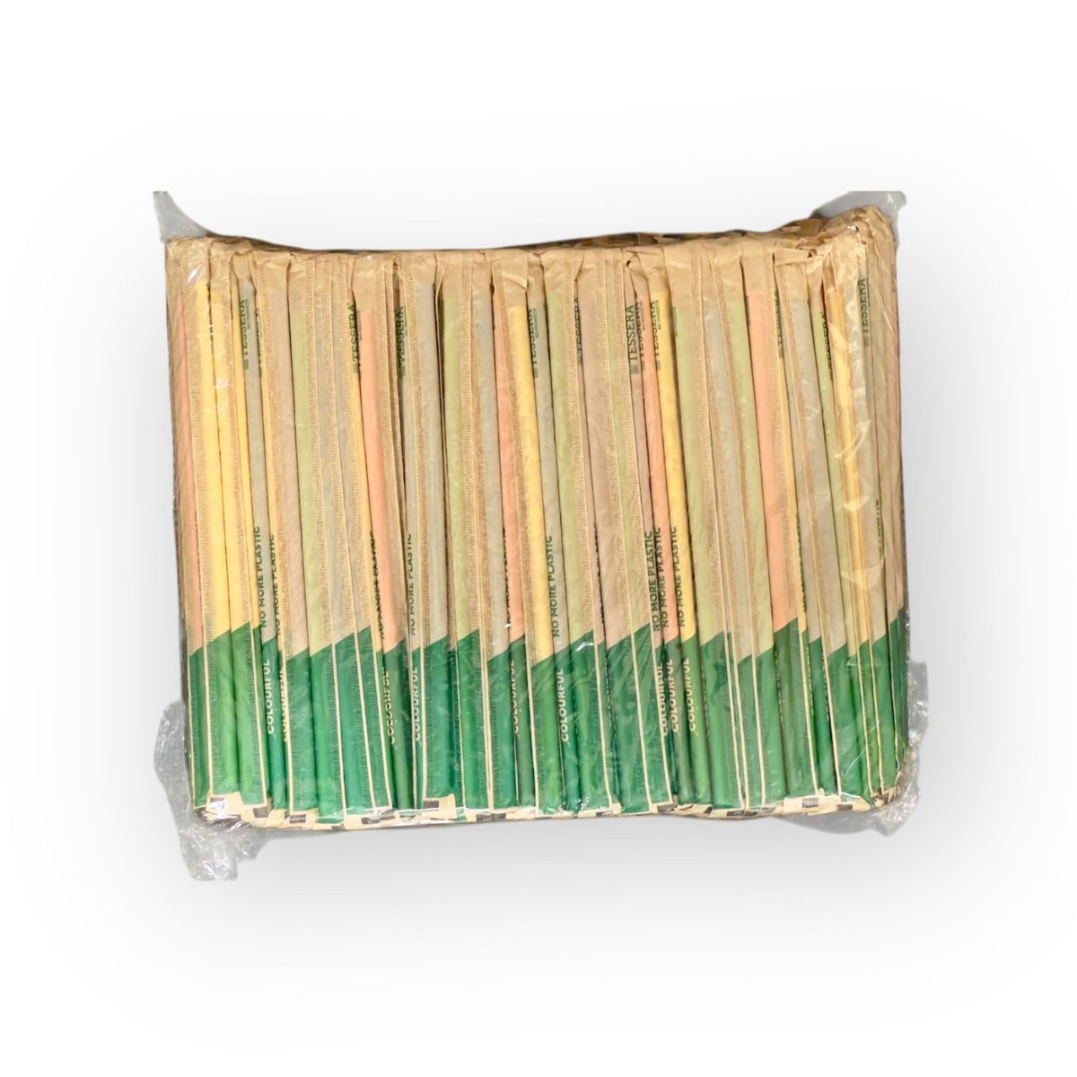 Multicolour Flexible Paper Drinking Straws – Individually Wrapped, U-Shaped, 21cm Long & 6mm Diameter