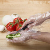 Disposable PE Gloves – Transparent Plastic, Waterproof, One Size Fits All