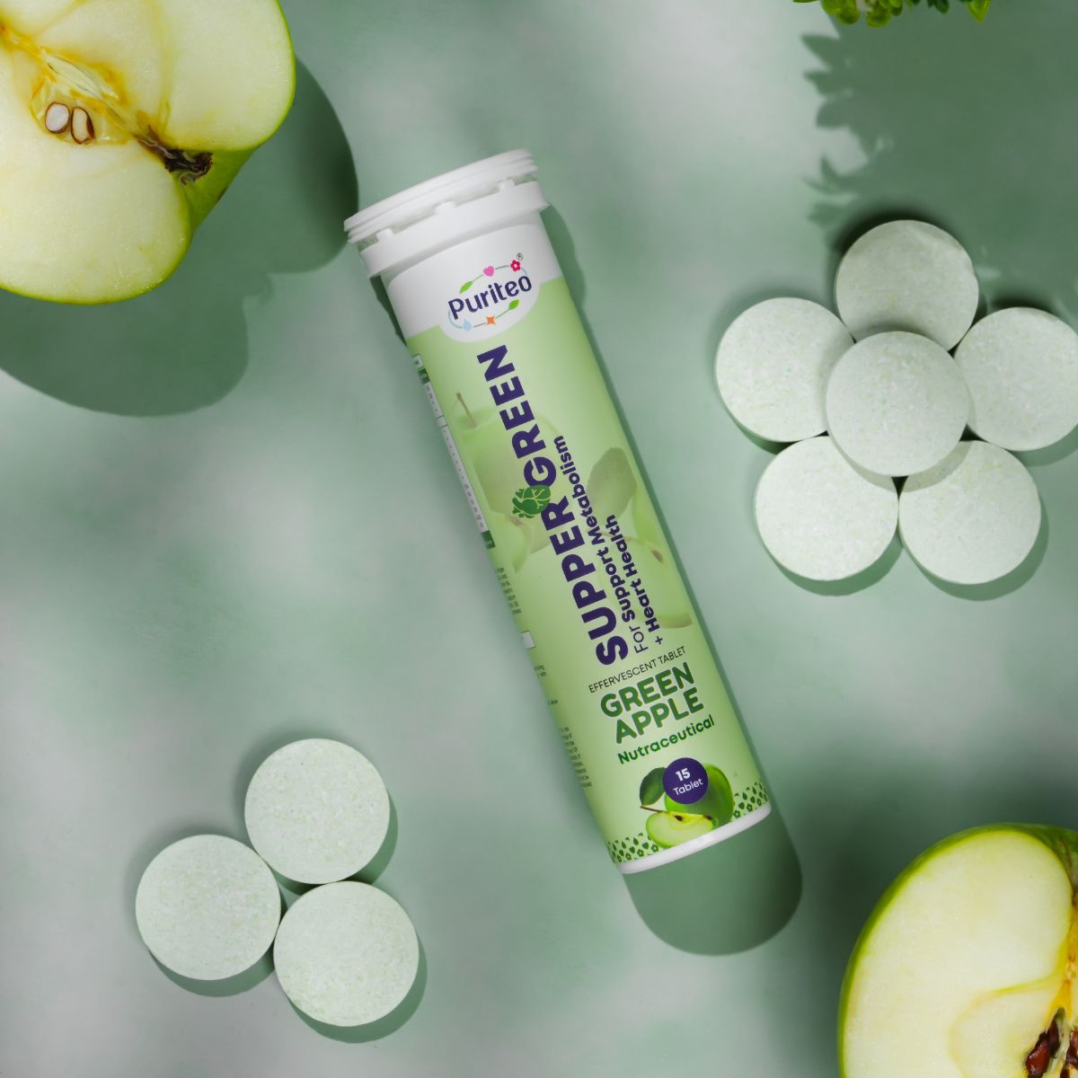 Super Green Effervescent – Green Apple / Watermelon | 30 Ct | Metabolism & Energy Support