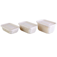 Pack of 200 Corn-Starch Rectangle Food Containers with Lids | BPA-Free, Biodegradable, Microwave & Freezer Safe