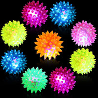 Flashing Spike Ball – Light-Up Spikey Massage Ball with Bounce, Light & Sound – Sensory Toy for Stress Relief, Play & Therapy