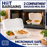 Hot Bargains — 250 x 2 Compartments Bagasse Box — photo 5