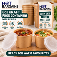 Hot Bargains — 250 x 8oz Brown Soup Cups + PP Lids — photo 3