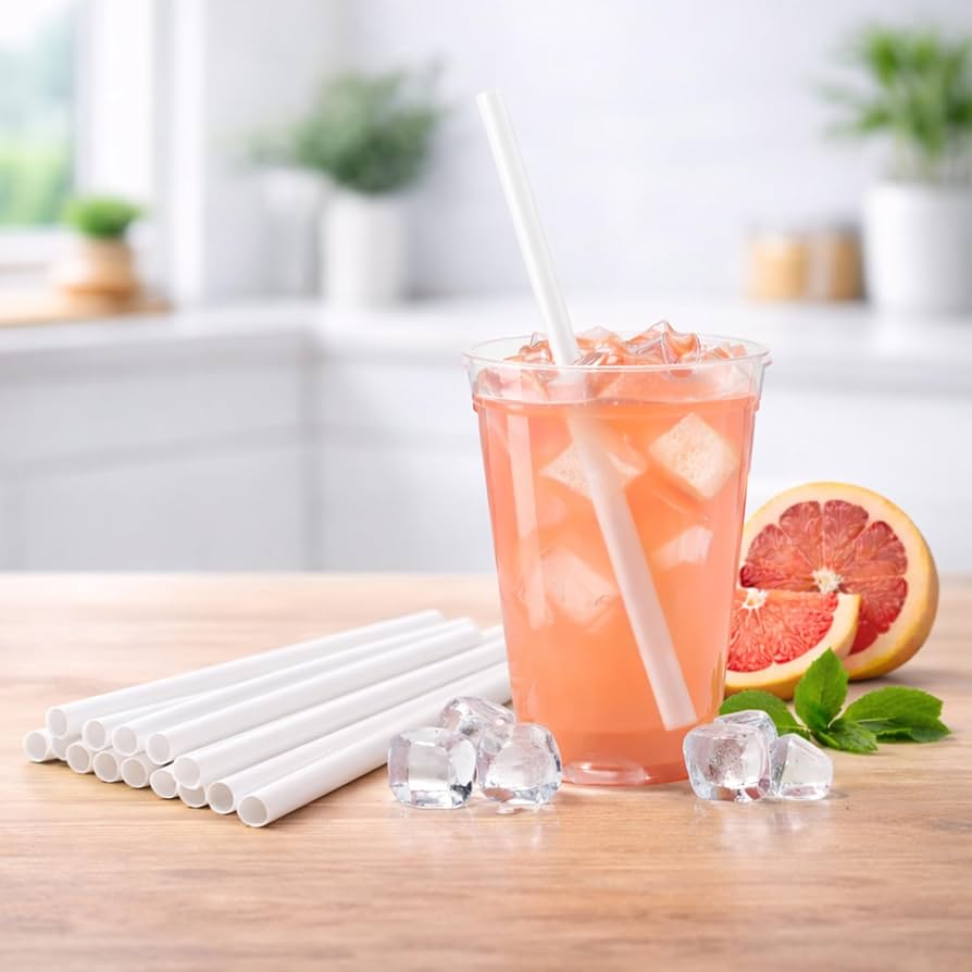 HOT BARGAINS 4000pcs PLA Biodegradable Disposable Boba Straws 10.5mm x 10 Inch – Jumbo Straight Smoothie & Milkshake Drinking Straws, Wide Bubble Tea Straws for Boba