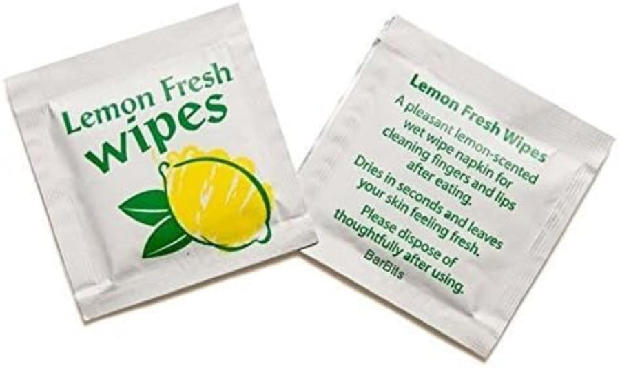 HOTBARGAINS 1000 X Lemon Fresh Hand Wet Wipes Pleasant Lemon-Scented Wet Wipes for Cleaning Fingers and Lips after Food to keep your Skin Fresh (1000, White, One Size)