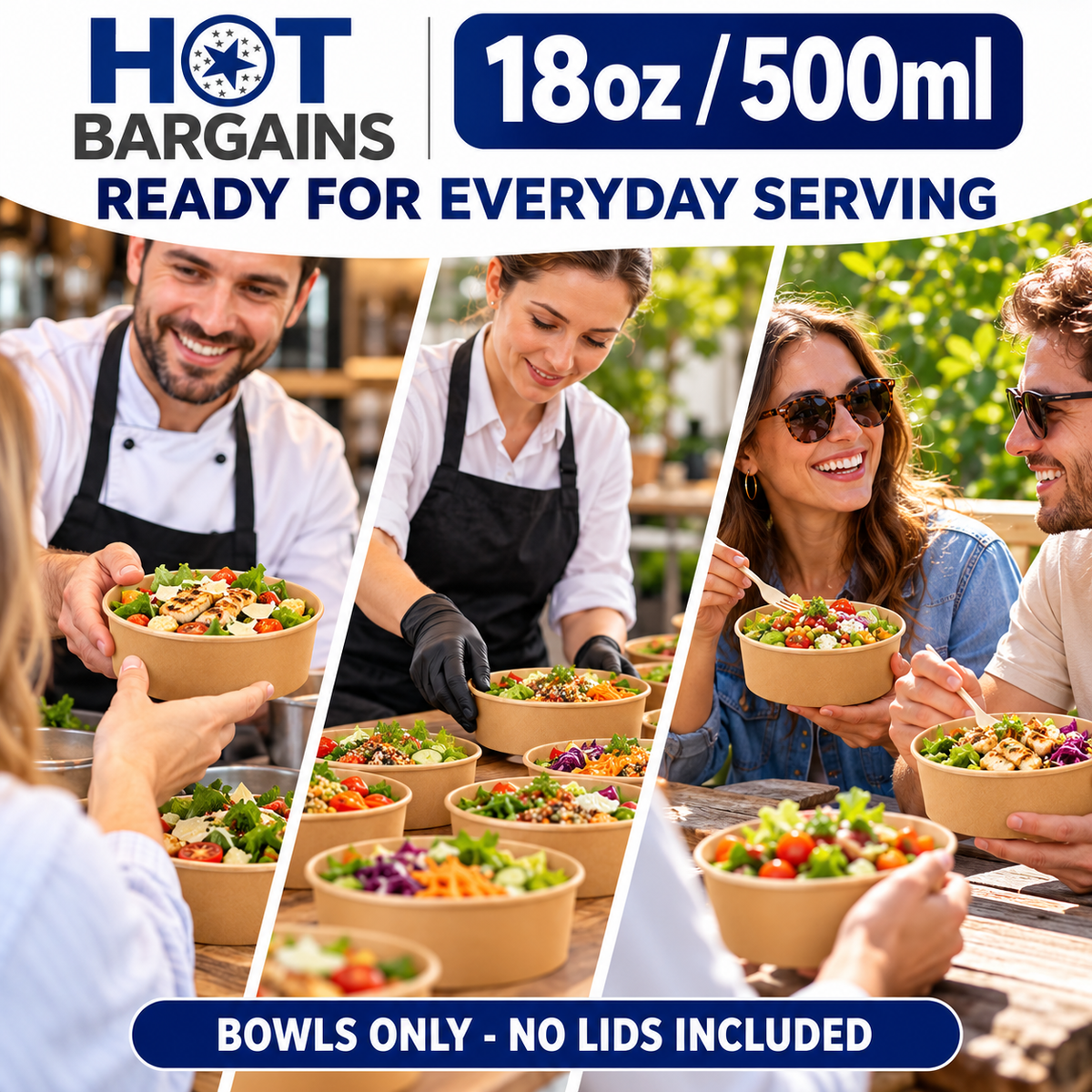 Hot Bargains — 300 x 18oz/500ml Only Salad Containers — photo 2