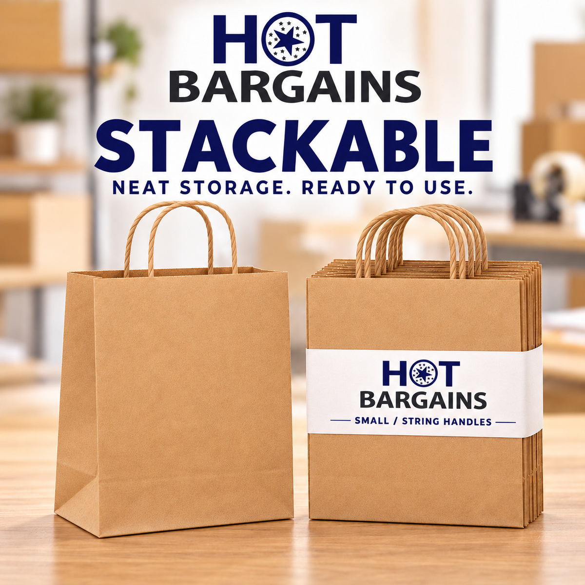 Hot Bargains — 250 X Brown Twisted Paper Bag - Small — photo 4
