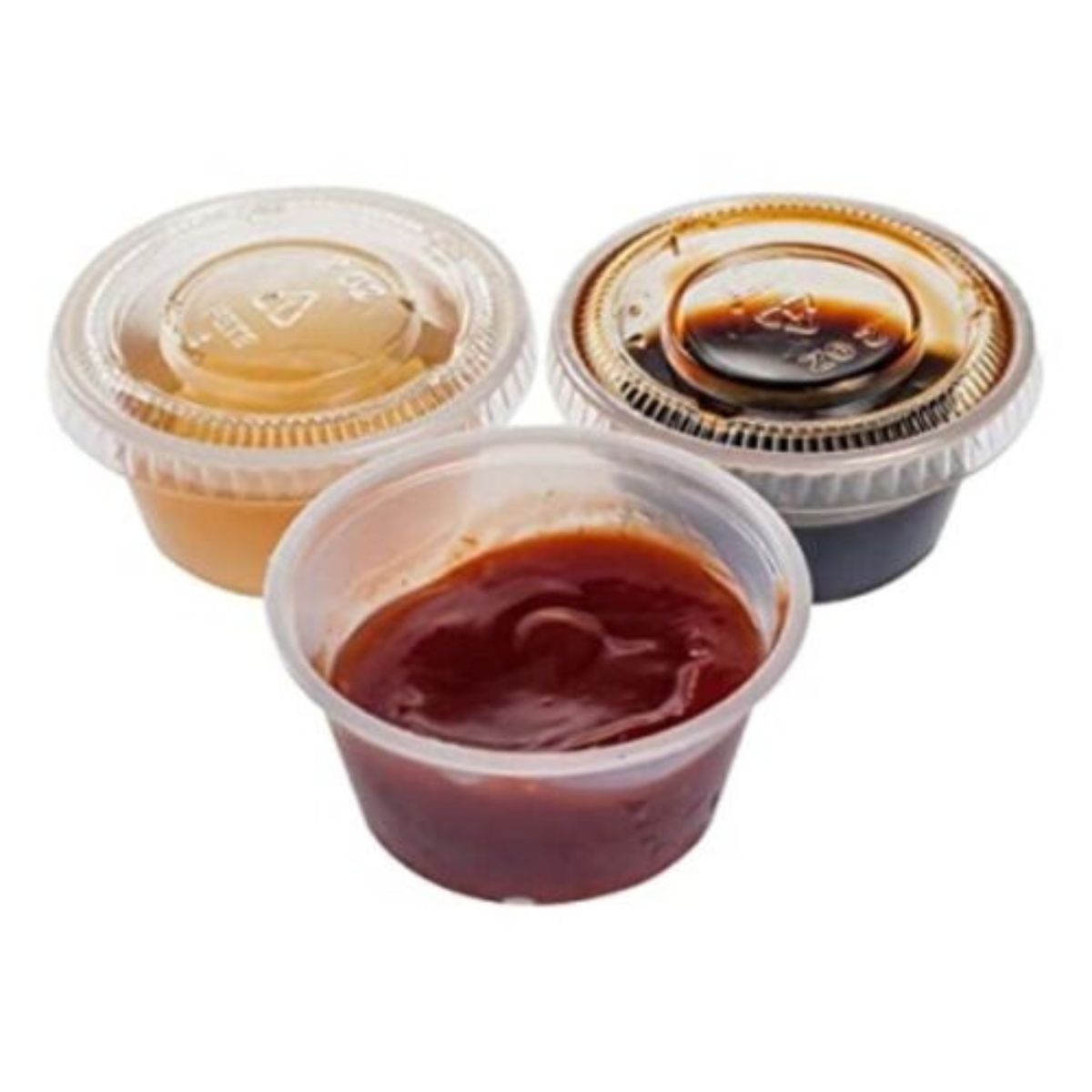 Pack of 1000 Plastic Sauce Containers with Lids Available in 2oz / 4oz Sizes