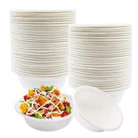 Pack 1000 Biodegradable Sugarcane Bagasse Bowls Sizes: 8oz, 12oz & 16oz.