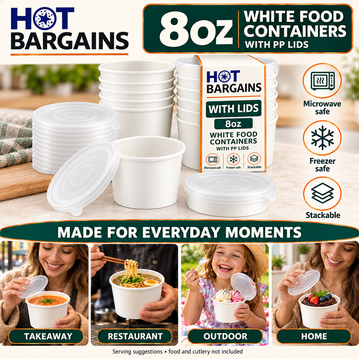 Hot Bargains — 250 x 8oz White Soup Cups + PP Lids — photo 7