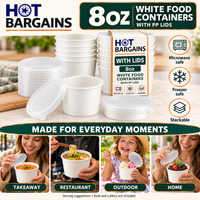 Hot Bargains — 250 x 8oz White Soup Cups + PP Lids — photo 7