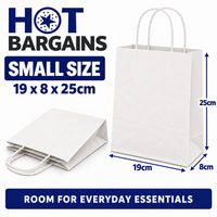 Hot Bargains — 250 X White Twisted Paper Bag - Small — photo 2