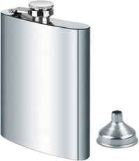 Stainless Steel Hip Flask – Leak-Proof Pocket Flask for Whisky & Spirits – Available in 1oz to 18oz Sizes