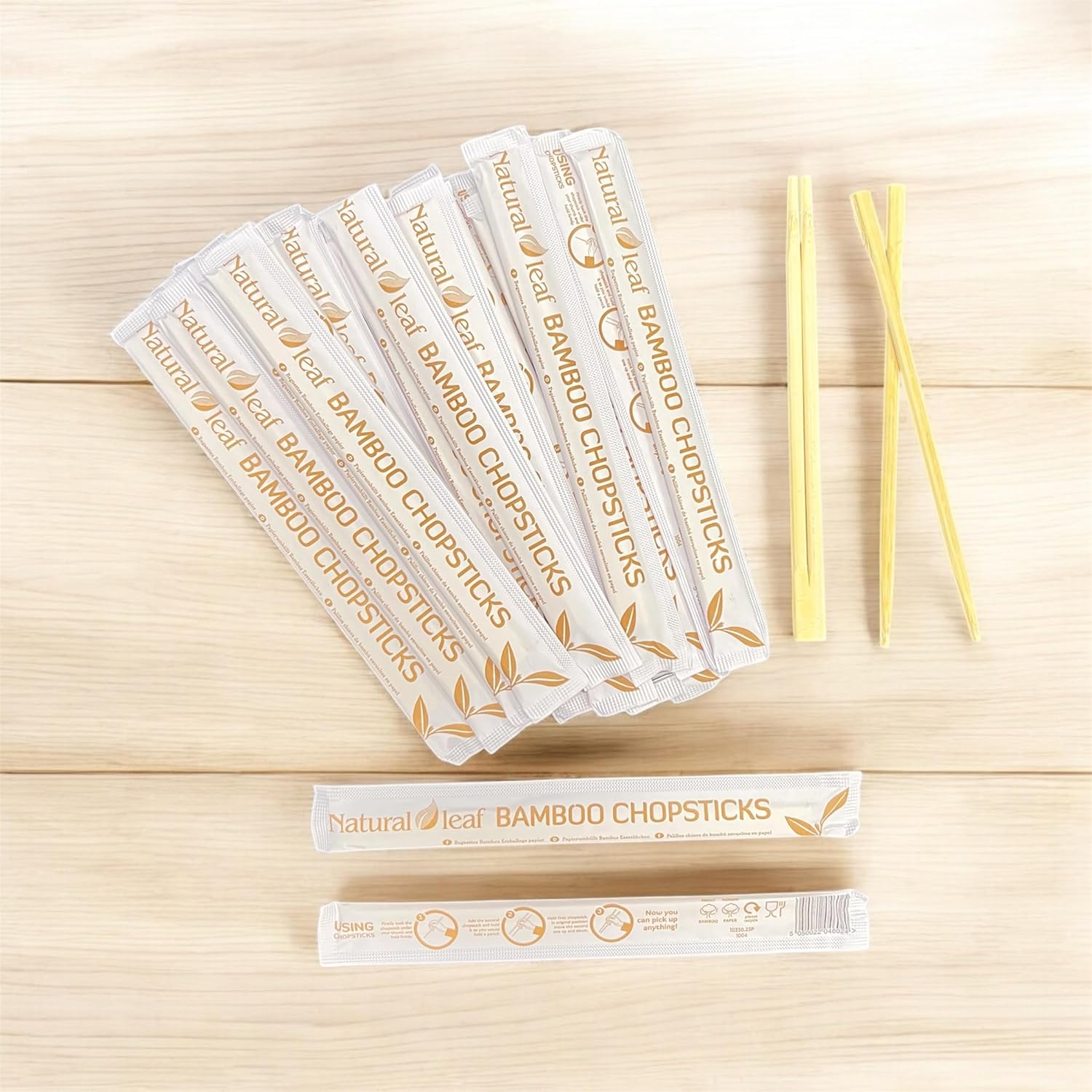 Reusable Bamboo Chopsticks, 20cm – Individually Wrapped, Lightweight & Premium Quality