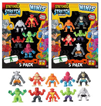 HOT BARGAINS Pack of 5 Mini Stretchy Monster Figures Gift Set (Stretches 3 Times The Size) Jump & start your Assorted Stretch Squad collection for Party Bag Fillers, Birthday