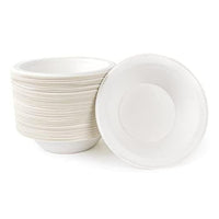 Pack 1000 Biodegradable Sugarcane Bagasse Bowls Sizes: 8oz, 12oz & 16oz.