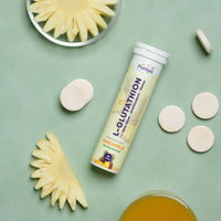 L-Glutathione Effervescent – Pineapple/Orange | 30 Tabs | Skin Glow, Antioxidant & Detox Support