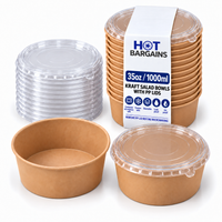 Hot Bargains — 150 X 35oz SALAD BOWL + LIDS
