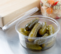 Pack of 250 Clear Round Plastic Takeaway Containers with Lids Available Sizes 8oz, 12oz & 16oz.