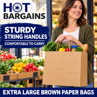 Hot Bargains — 250 X Brown Twisted Paper Bag - XL — photo 3
