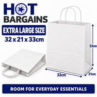 Hot Bargains — 250 X White Twisted Paper Bag - XL — photo 2