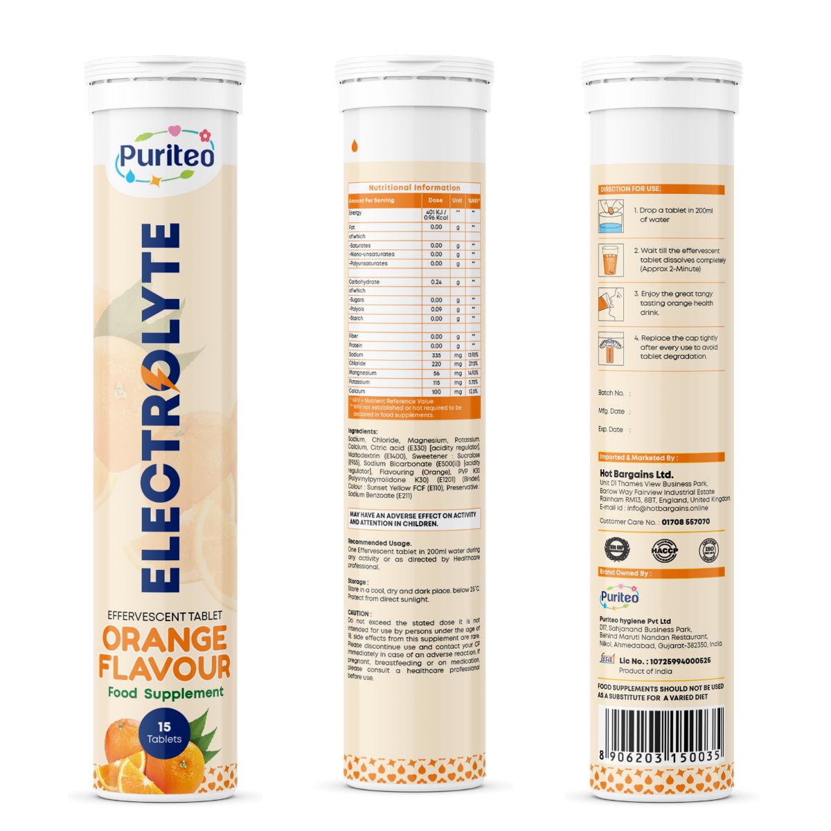 Effervescent Electrolyte Tablets – Lemon & Orange | 30 Tabs | Hydration, Energy & Recovery Support