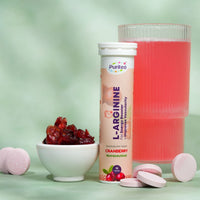 L-Arginine Effervescent – Strawberry & Cranberry | 30 Tabs | Energy, Stamina & Pre-Workout Support