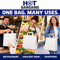 Hot Bargains — 250 X White Flat Handle Paper Bag - XL — photo 7