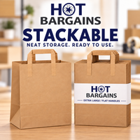 Hot Bargains — 250 X Brown Flat Handle Paper Bag - XL — photo 4