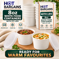 Hot Bargains — 250 x 8oz White Soup Cups + PP Lids — photo 3