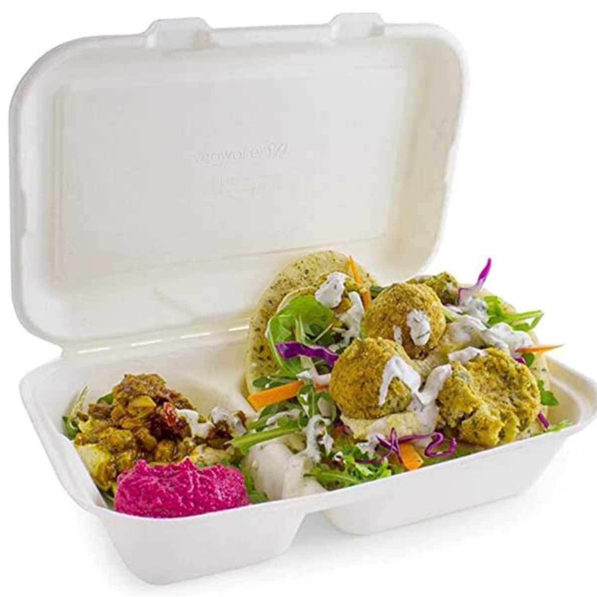Disposable Bagasse Tableware – Biodegradable Clamshells, Burger Boxes, and Plates.