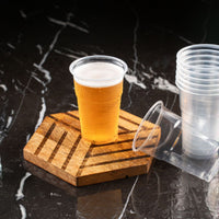 Pack of 1000 Clear Strong Plastic Pint / Half Pint Cups
