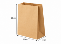HOT BARGAINS 500 x Brown SOS Paper Bags with four different Sizes for Groceries, Sandwiches, Takeaway Food, Shopping, Party, Wedding & Retail Use