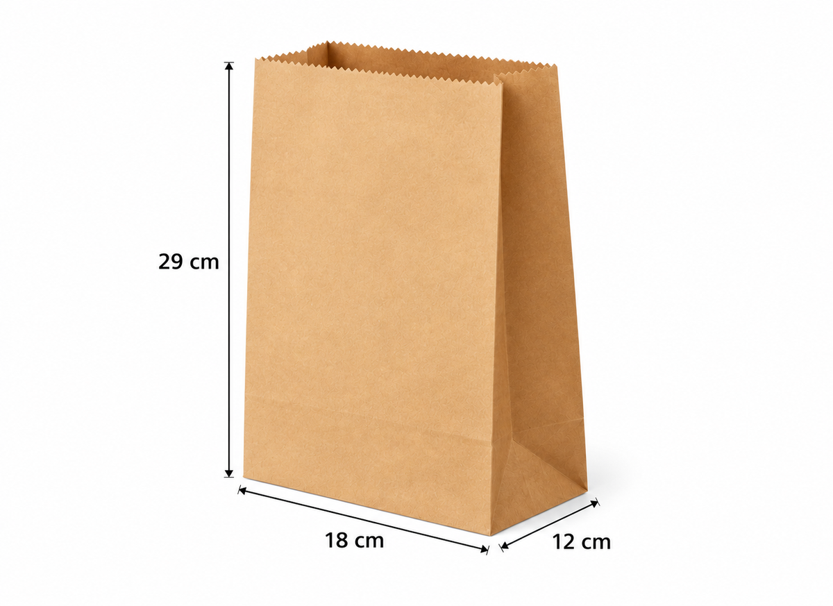 HOT BARGAINS 500 x Brown SOS Paper Bags with four different Sizes for Groceries, Sandwiches, Takeaway Food, Shopping, Party, Wedding & Retail Use
