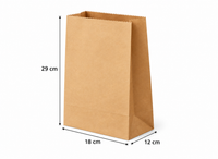 HOT BARGAINS 500 x Brown SOS Paper Bags with four different Sizes for Groceries, Sandwiches, Takeaway Food, Shopping, Party, Wedding & Retail Use