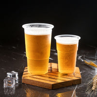 Pack of 1000 Clear Strong Plastic Pint / Half Pint Cups
