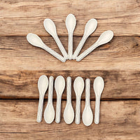 White Biodegradable Bagasse Cutlery Set – Spoons, Knives & Forks for Catering