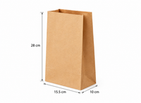 HOT BARGAINS 500 x Brown SOS Paper Bags with four different Sizes for Groceries, Sandwiches, Takeaway Food, Shopping, Party, Wedding & Retail Use