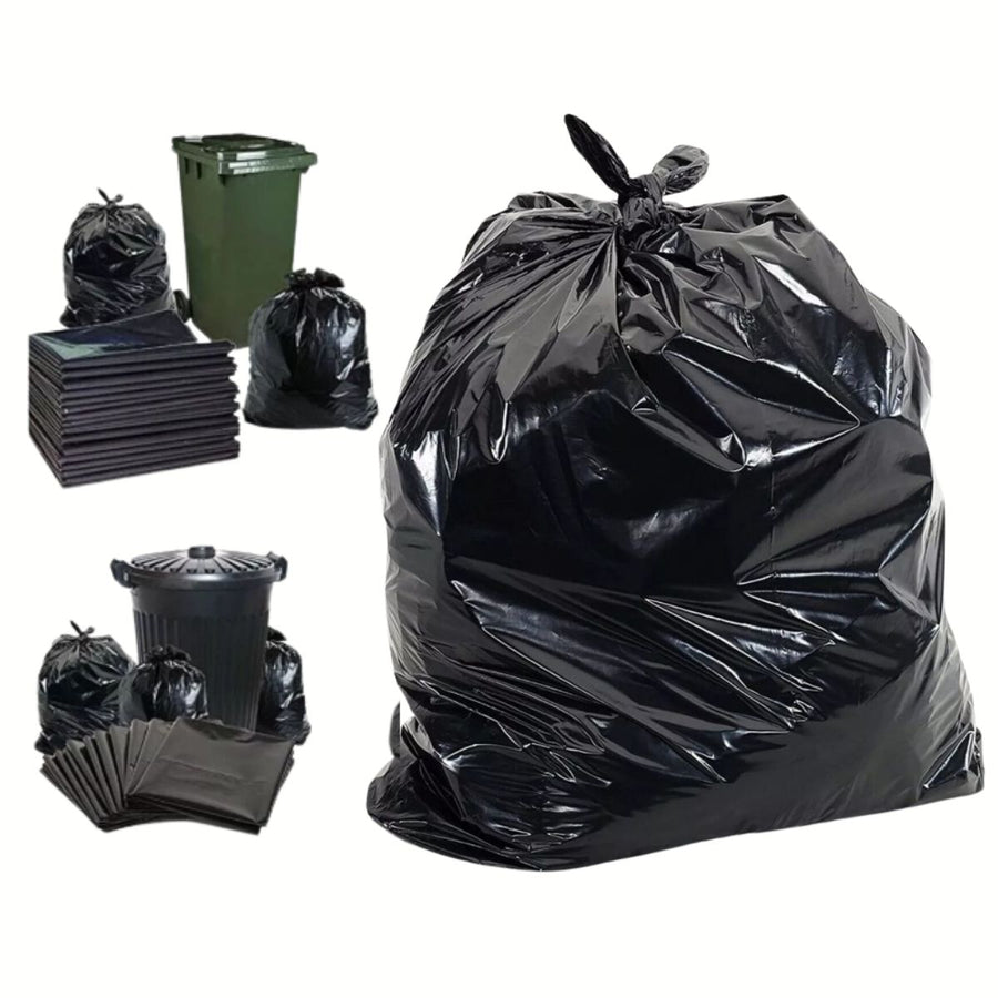 Pack of 100 Heavy Duty Black Compactor Sacks Size: 20” x 35” x 45”