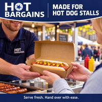Hot Bargains — 200 X KRAFT PAPER HOT DOG BOX — photo 4