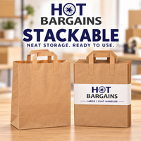 Hot Bargains — 250 X Brown Flat Handle Paper Bag - Large — photo 4