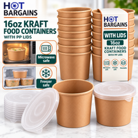 Hot Bargains — 250 x 16oz Brown Soup Cups + PP Lids — photo 5