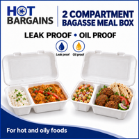 Hot Bargains — 250 x 2 Compartments Bagasse Box — photo 4