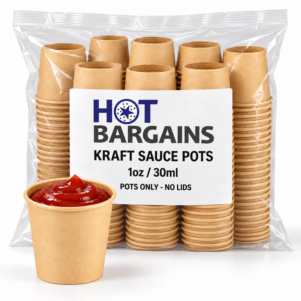 Hot Bargains — 1000 X 1oz Kraft Potion Cups