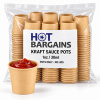 Hot Bargains — 1000 X 1oz Kraft Potion Cups