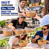 Hot Bargains — 150 X 35oz SALAD BOWL + LIDS — photo 2