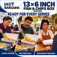 Hot Bargains — 250 X 13 x 6 inch Large FC Bagasse Box — photo 7