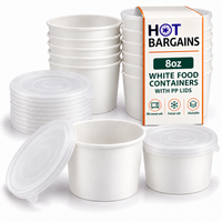 Hot Bargains — 250 x 8oz White Soup Cups + PP Lids