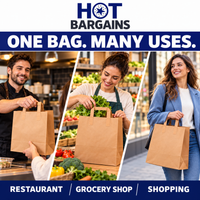 Hot Bargains — 250 X Brown Flat Handle Paper Bag - Large — photo 7